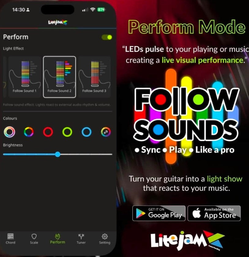 LiteJam perform mode follow sounds
