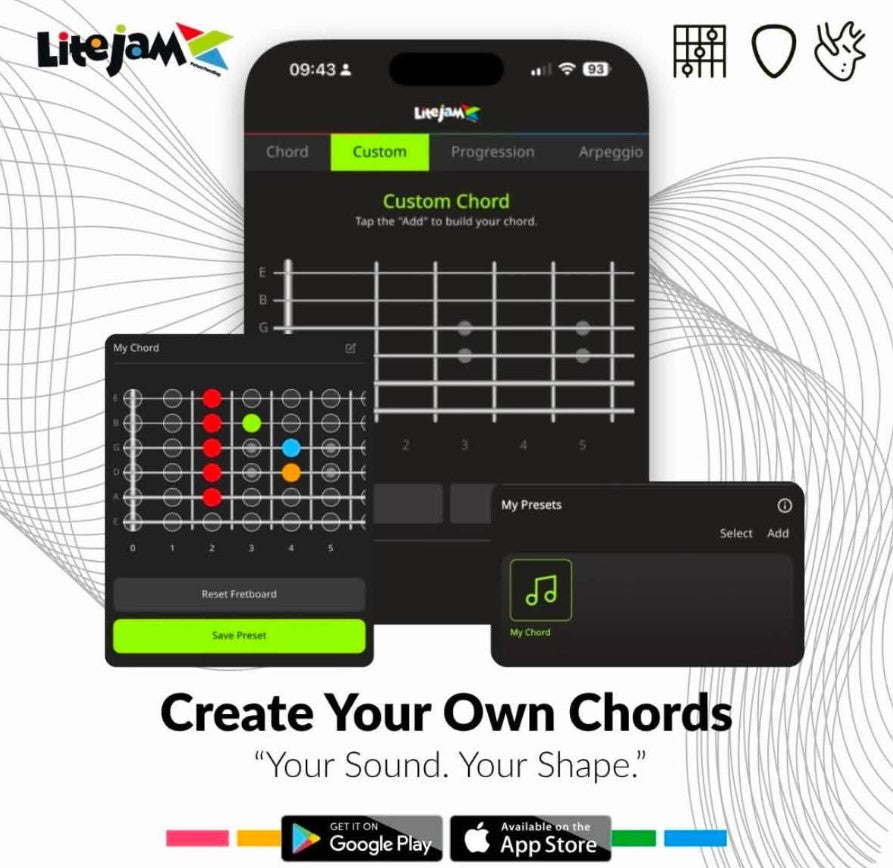 LiteJam custom chord feature